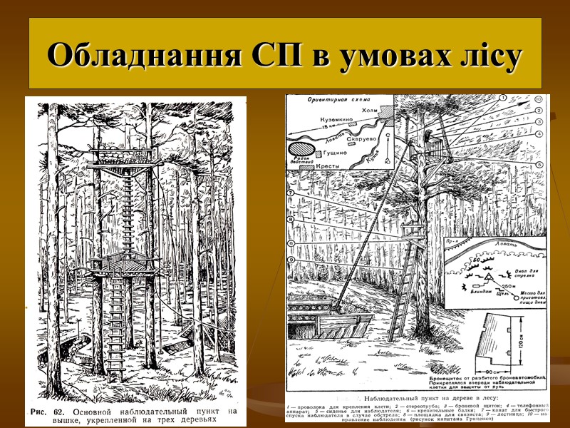 Обладнання СП в умовах лісу